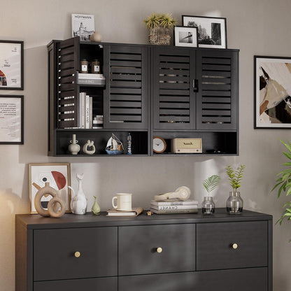 Hochwertiger Badezimmerschrank Wandmontage aus Bambus, Platz