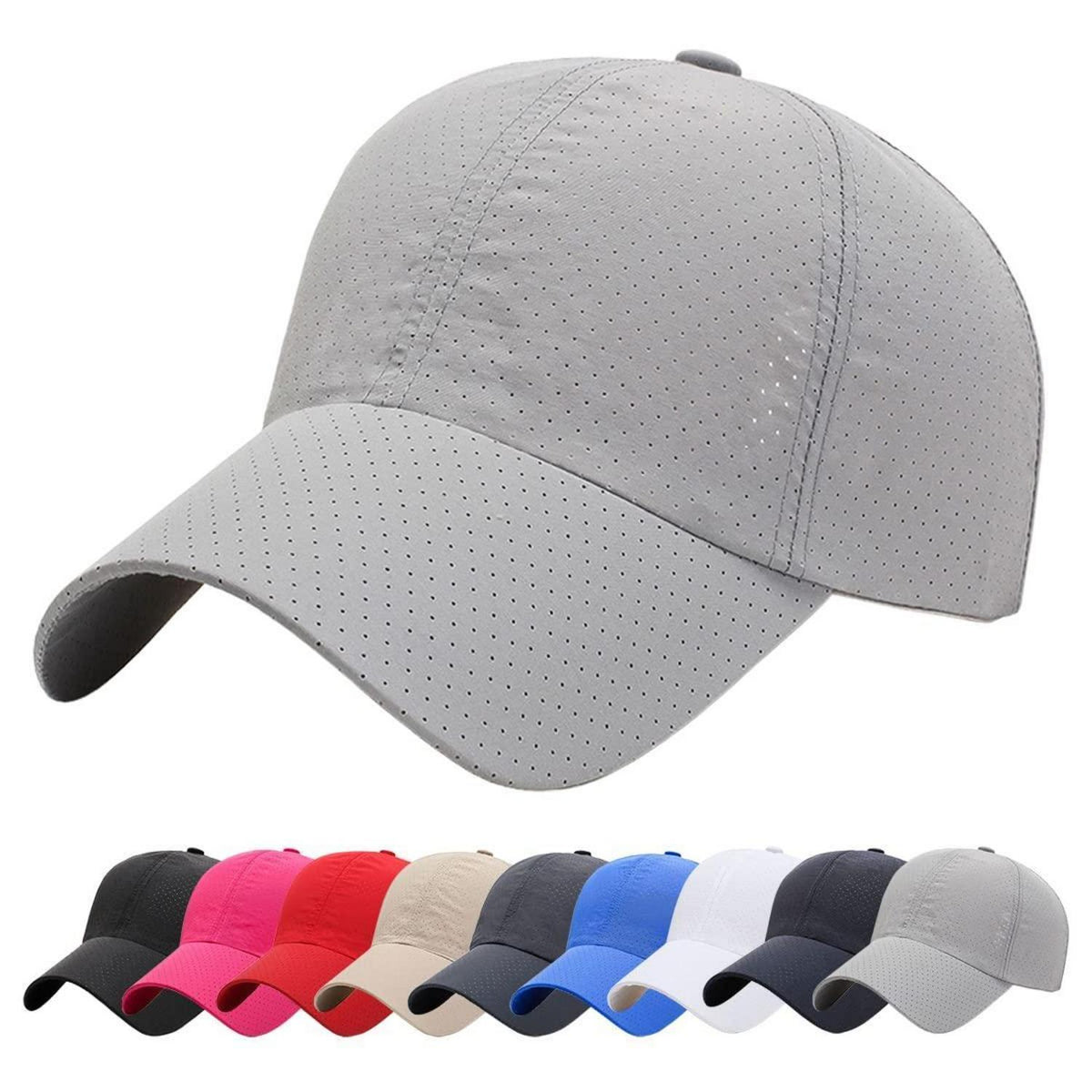 Herren Baseball Cap atmungsaktiv & schnelltrocknend Grau