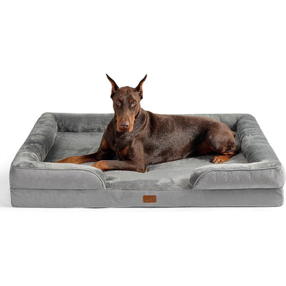 Orthopädisches Hundebett XXL Grau 134x106 cm