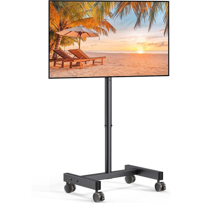 Perlegear TV Ständer Rollbar mit Neigung, höhenverstellbar
