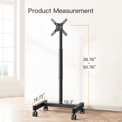 TV Ständer Rollbar 13-50-Zoll TV Rollwagen Neigbar Höhenverstellbar