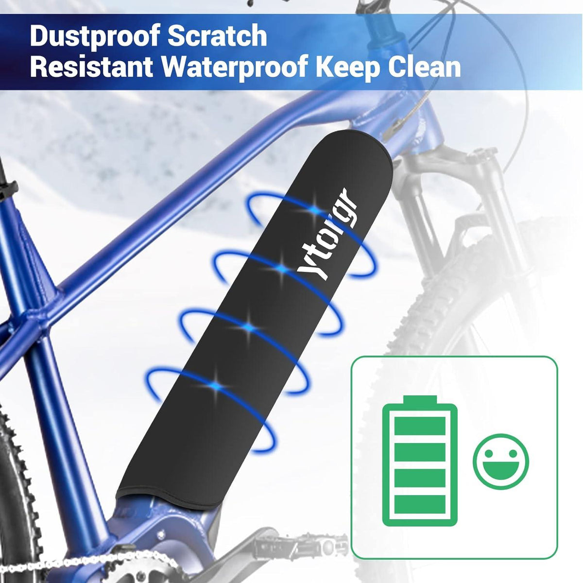 E-Bike Akku Schutzhülle Neopren Rahmenakku Cover 28-35cm