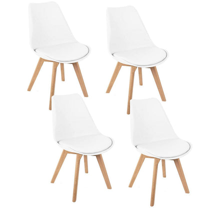 Esszimmerstühle 4er Set Weiß | Skandinavisches Design & Komfort