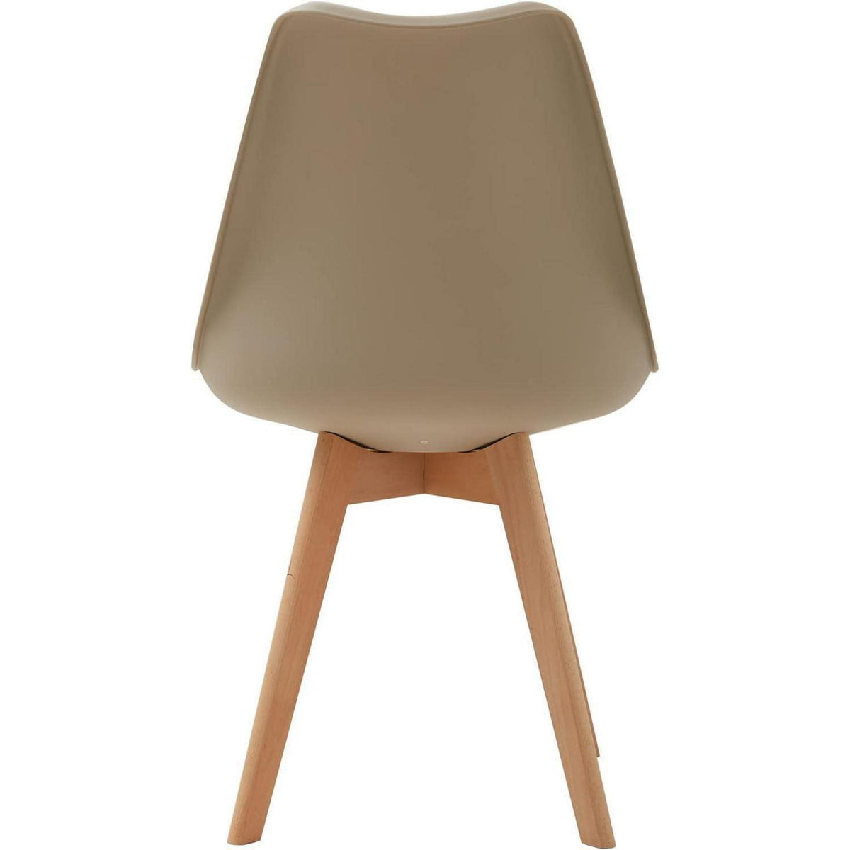 6 Esszimmerstühle Skandinavisch, Holz, Khaki in Lederoptik