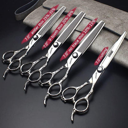 Professionelle Friseurschere 19cm - 4er Set für präzises Haareschneiden