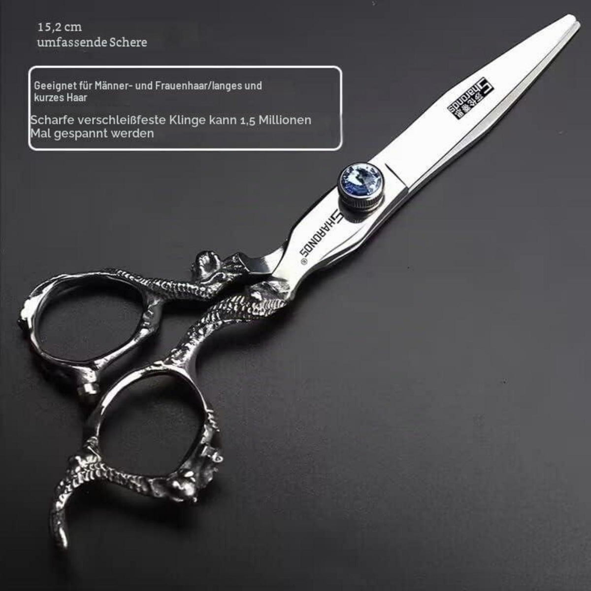 Professionelle Friseurschere Edelstahl 6/7 Zoll mit Saphir