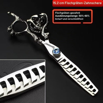 Professionelle Haarschere Set Edelstahl 6/7 Zoll mit Ausdünnung
