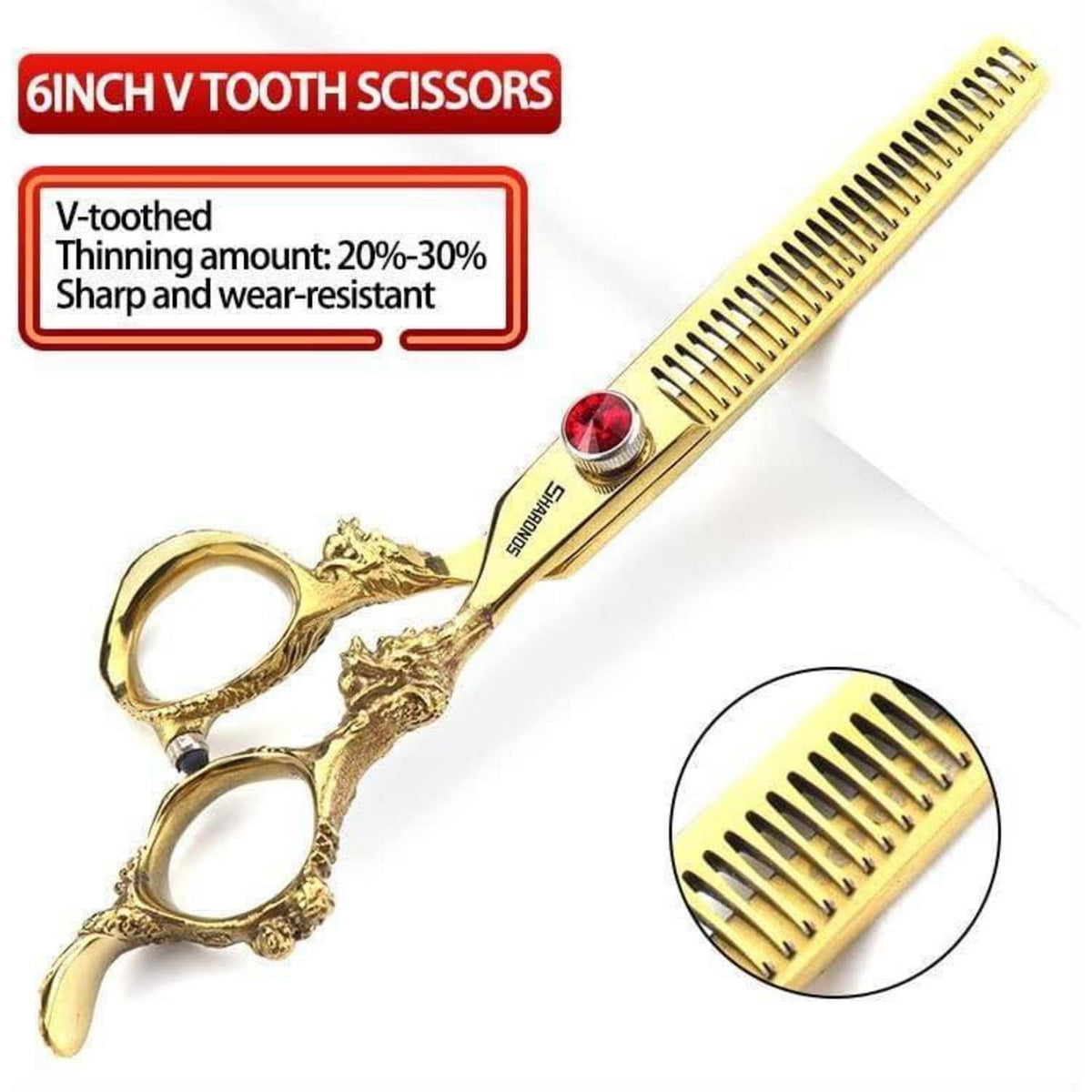 Japanische Friseurschere 440C Stahl – 6 Zoll (4er Set)