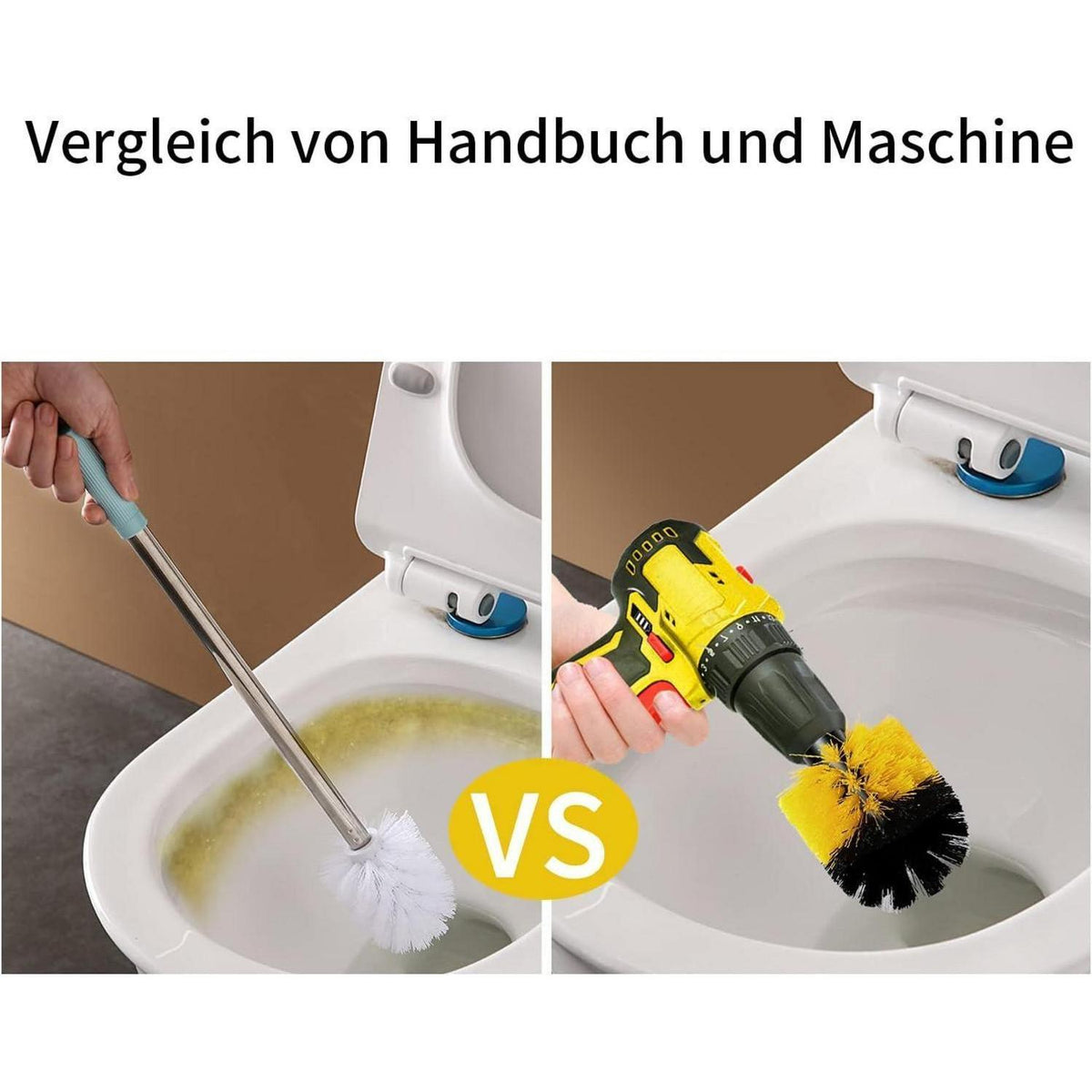 Bohrmaschinen Bürstenaufsatz Set 4tlg. für Auto, Bad & Küche