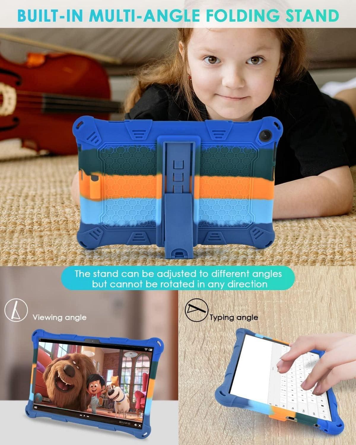 Silikon Hülle Lenovo Tab M10 10.1 Zoll 2022 Schultergurt Stylus Pen