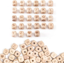 Holzperlen Buchstaben Alphabet DIY Armband Schmuck