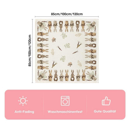 Oster Tischdecke Hase Karotte 85x85 cm Beige/Braun
