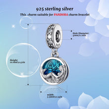 925 Sterling Silber Charm Anhänger - Schmetterling Herz für Damen Armband & Halskette