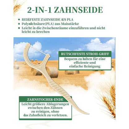 200 Nachhaltige Zahnseide Sticks NETONDA Dental Floss Picks