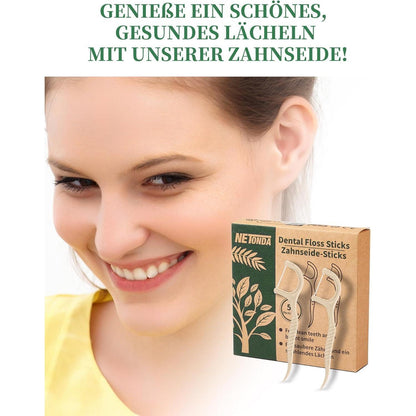 200 Nachhaltige Zahnseide Sticks NETONDA Dental Floss Picks