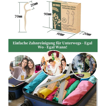 300 Nachhaltige Zahnseide Sticks Vegan Dental Floss PLA