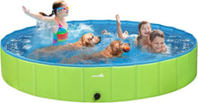 Pecute Hundepool Schwimmbad für Hunde und Katzen 180x30cm 600L Grün