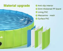 Hundepool XXL Grün 180*30cm Faltbar mit rutschfestem PVC