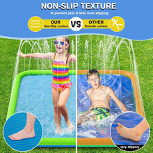 Pecute Sprinkler Wasser-Spielmatte Splash Pad Blau