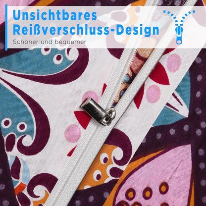 Bettwäsche-Set 200x200 Baumwolle Renforcé, Böhmen Paisley, 3-teilig