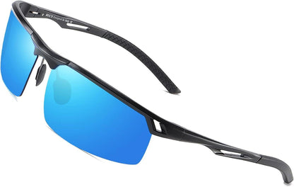 DUCO Polarisierte Sportsonnenbrille Al-Mg Metallrahmen