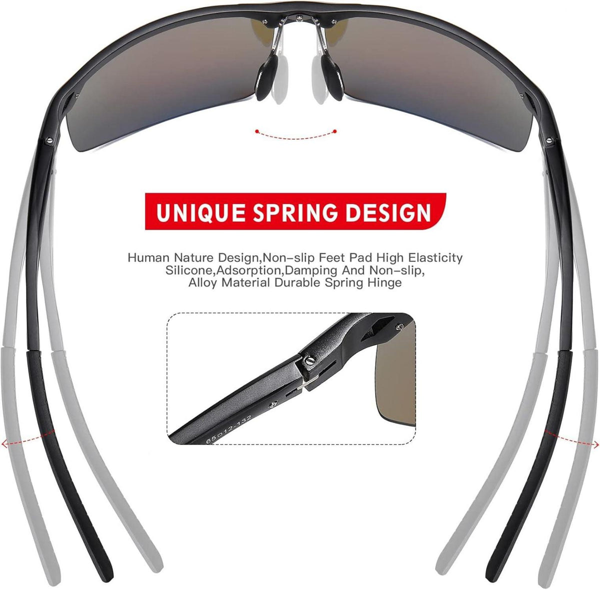 DUCO Polarisierte Sonnenbrille Herren Ultraleicht Al-Mg Rahmen 8550