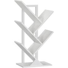 HOOBRO Bücherregal Baumform 4 Ebenen weiß 71cm