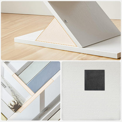 HOOBRO Bücherregal Baumform 4 Ebenen weiß 71cm