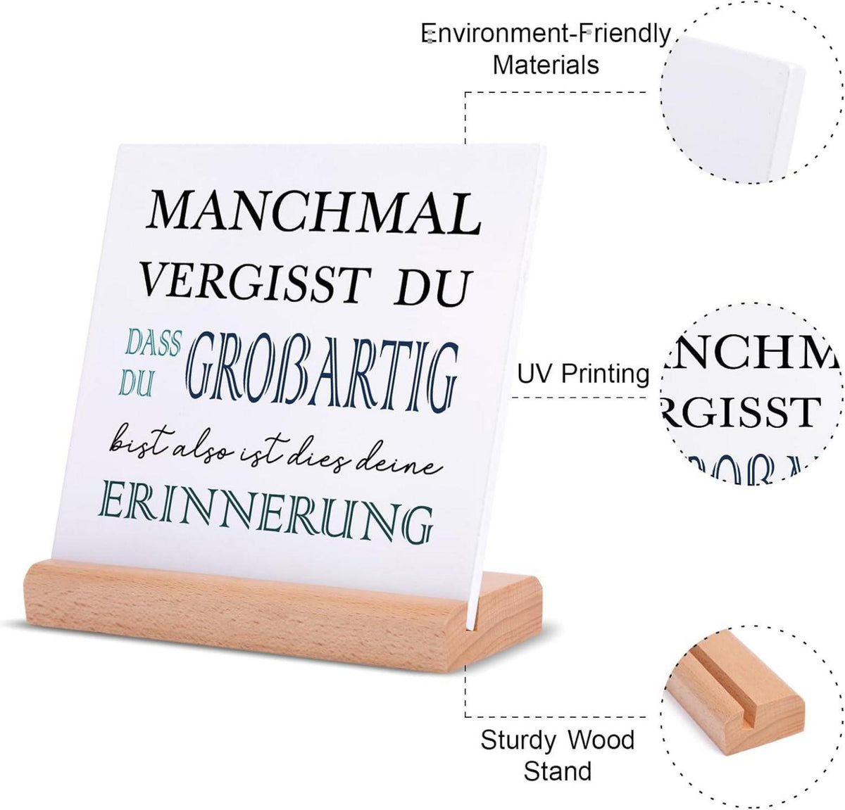 Inspirierende Tischdeko Geschenke für Frauen Männer - Zitate Dekoration Geburtstag Weihnachten