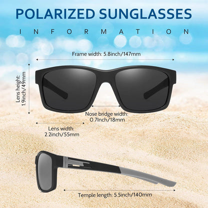 Farrobor Herren Sport Sonnenbrille Polarisiert UV400 2er Set