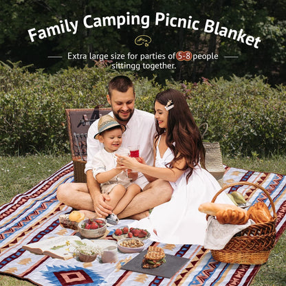 Picknickdecke 200x200cm Stranddecke Sandfrei waschbar BBQ