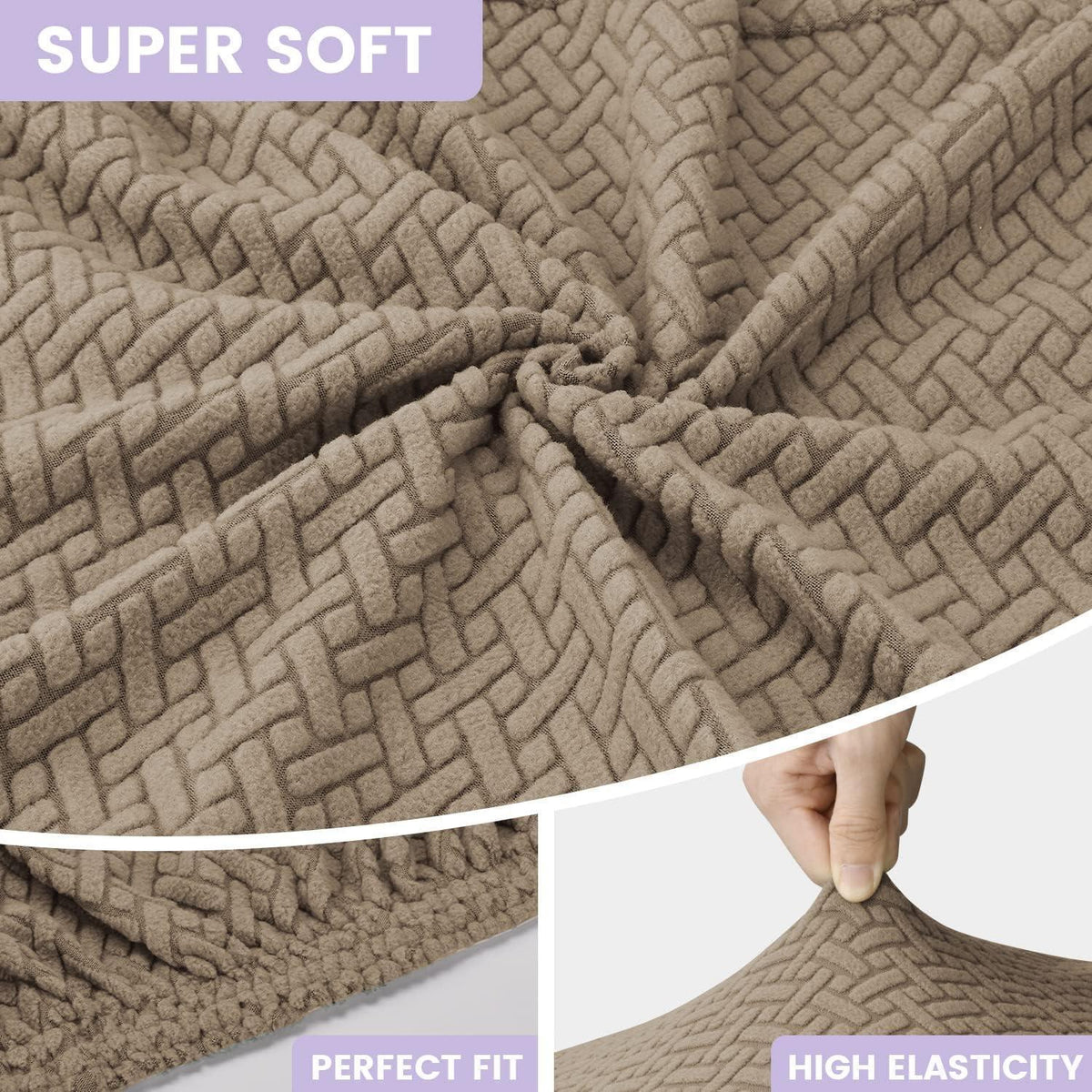 Stuhlhussen 4er Set Jacquard Stretch Esszimmerstuhlbezüge
