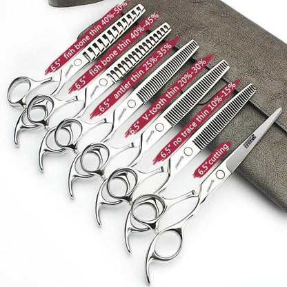 6.5 Zoll 440C Edelstahl Friseurschere Set - 6 Stück