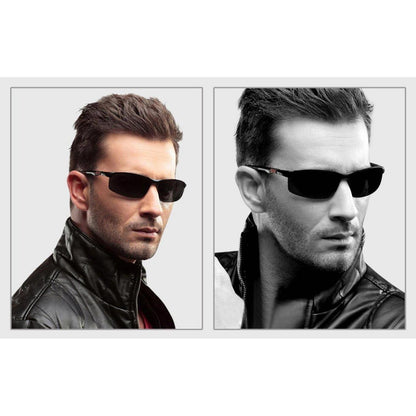 DUCO Herren Polarisierte Driving Sonnenbrille Al-Mg Rahmen