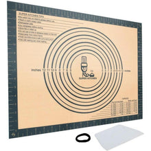 Silikon Backmatte 50x40cm mit Teigschneider, Grau