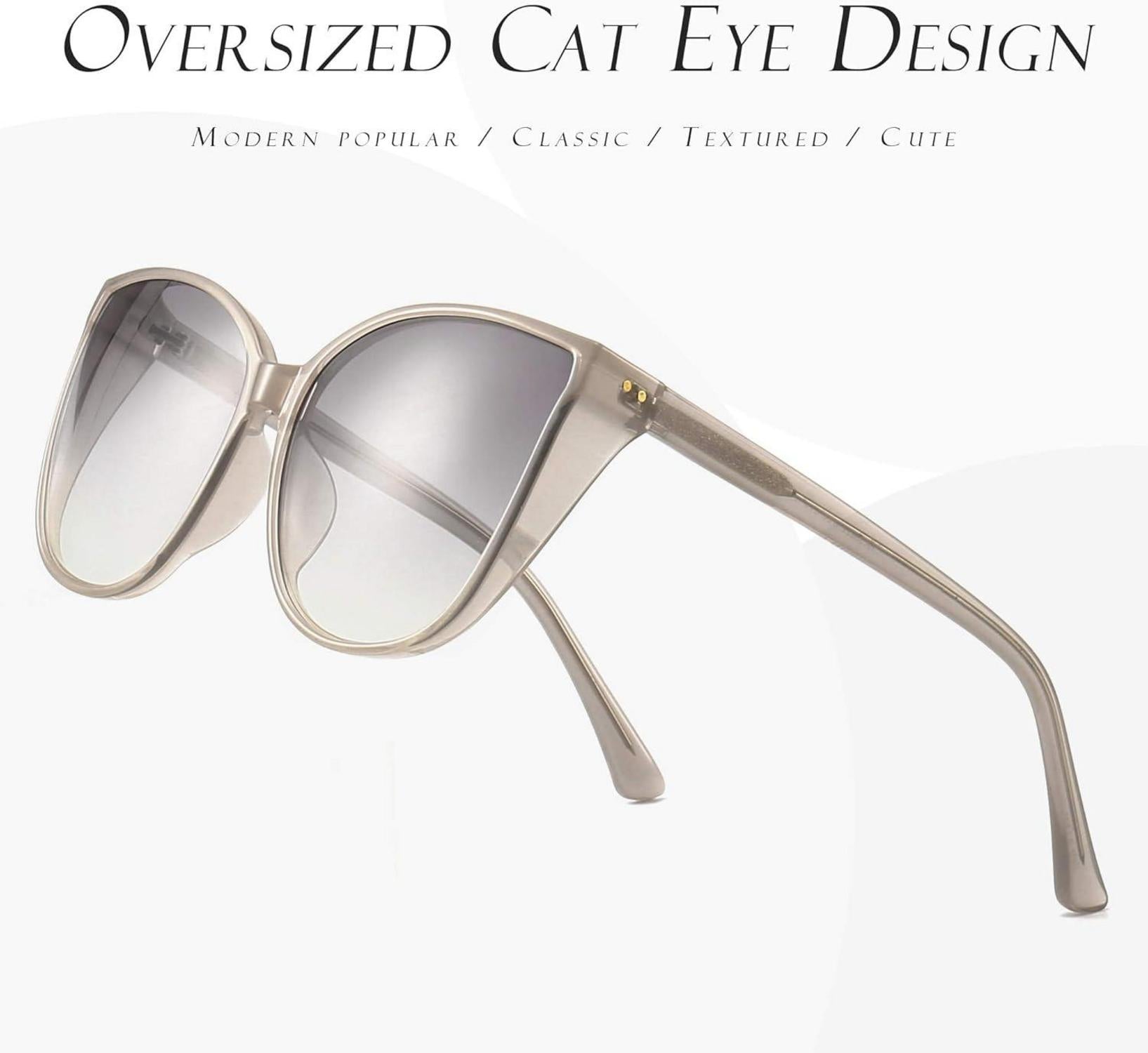 Übergroße Vintage-Sonnenbrille für Damen | Große Gläser