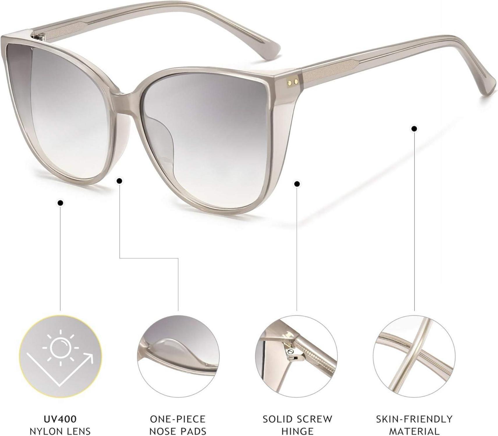 Übergroße Vintage-Sonnenbrille, große Gläser, modisch, UV400-Schutz SGT8022