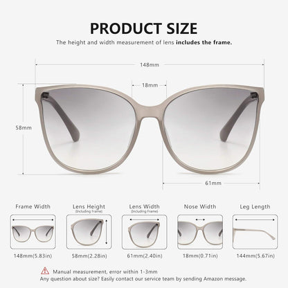 Übergroße Vintage Sonnenbrille Damen große Gläser modisch UV400