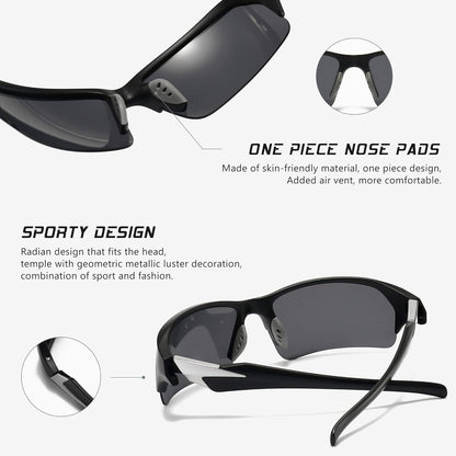 Polarisierte Sport-Sonnenbrille Herren Anti-Fog UV-Schutz - Leicht & langlebig
