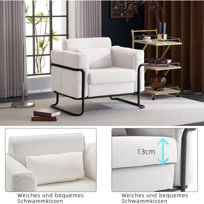 Creme Loungesessel – Bequemer Relaxsessel für Wohnzimmer & Schlafzimmer