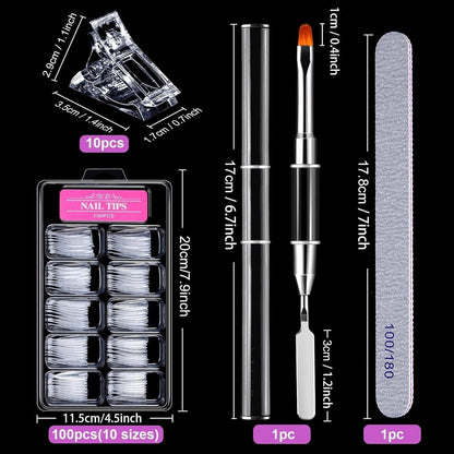 100x Nagelformen Set für Acryl & Polygel Modellage