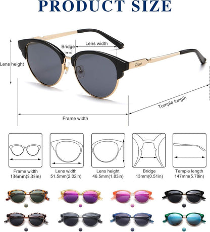 Polarisierte Designer-Sonnenbrille UV400 Schutz Großer Metallrahmen