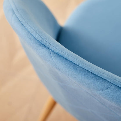 Samt Esszimmerstühle Set (Blau, 4er-Set) – Modern & Komfortabel