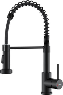Schwarze Küchenarmatur mit Brause und 2 Strahlarten
