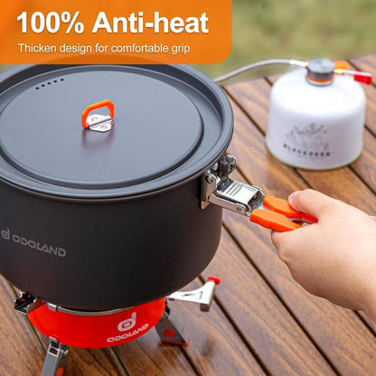 Odoland Camping Kochgeschirr Set Outdoor für 1-2 Personen