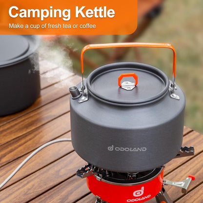 Odoland Camping Kochgeschirr Set Outdoor für 1-2 Personen