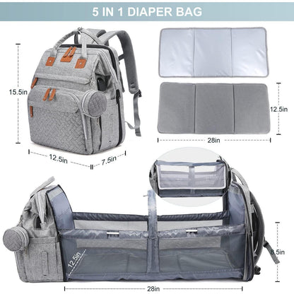 Schwarz Wickelrucksack mit Klappbett USB Wasserdicht