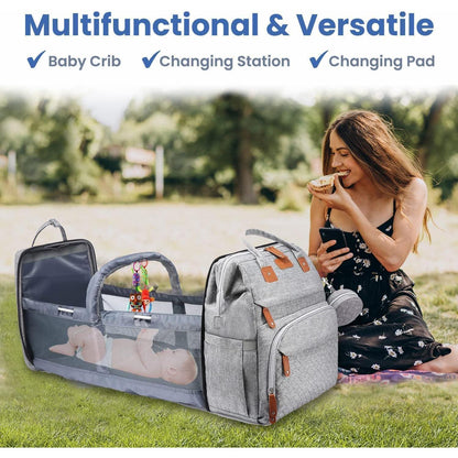 Schwarz Wickelrucksack mit Klappbett USB Wasserdicht