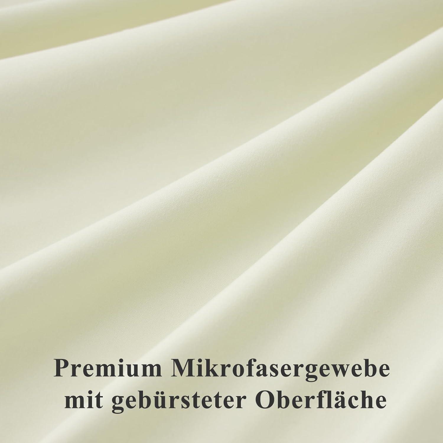 Kissenbezug 65x65 Hellgelb 2er Set Mikrofaser Reißverschluss