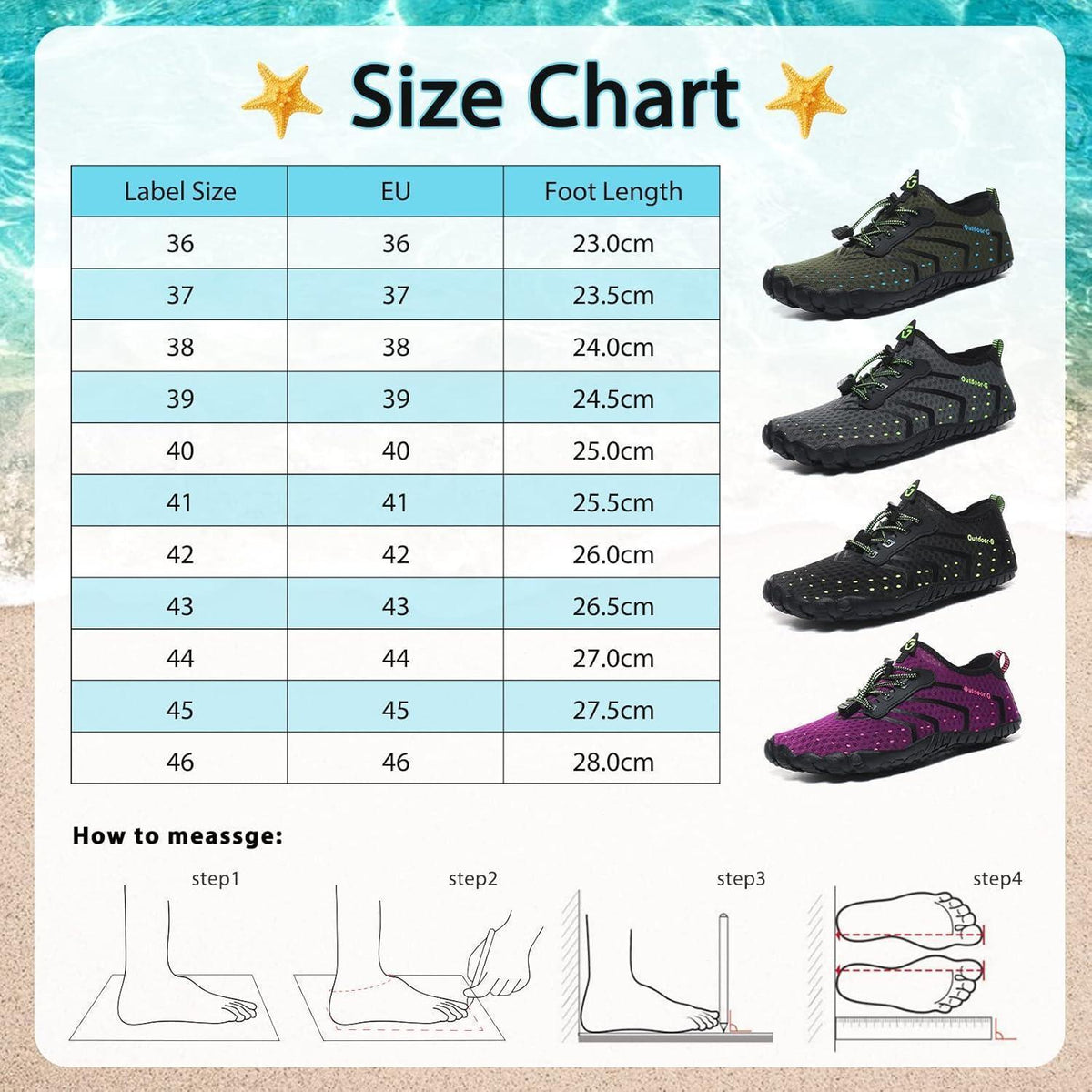 Aqua Schuhe Damen Herren Lila Schnelltrocknend Gr. 36-46